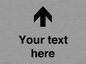 IV7084: Custom Directional signage arrow up