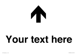 IV7084: Custom Directional signage arrow up
