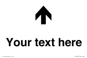 IV7084: Custom Directional signage arrow up