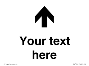 IV7084: Custom Directional signage arrow up