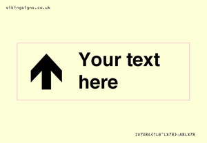 IV7084: Custom Directional signage arrow up