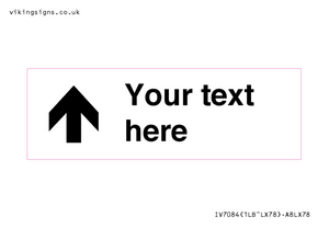 IV7084: Custom Directional signage arrow up