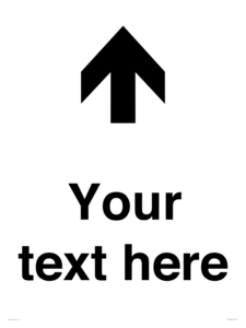 IV7084: Custom Directional signage arrow up