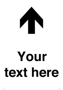 IV7084: Custom Directional signage arrow up