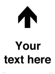 IV7084: Custom Directional signage arrow up