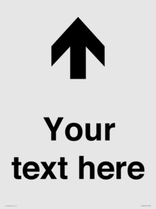 IV7084: Custom Directional signage arrow up