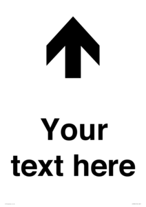 IV7084: Custom Directional signage arrow up