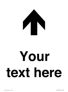 IV7084: Custom Directional signage arrow up