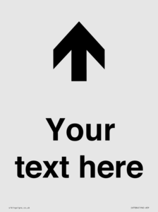 IV7084: Custom Directional signage arrow up