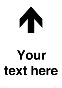 IV7084: Custom Directional signage arrow up