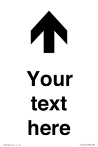 IV7084: Custom Directional signage arrow up