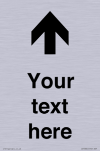 IV7084: Custom Directional signage arrow up