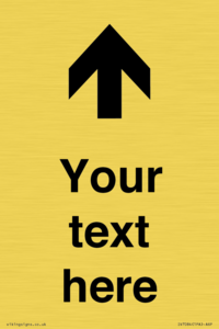 IV7084: Custom Directional signage arrow up