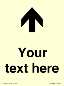 IV7084: Custom Directional signage arrow up