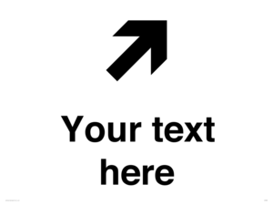 IV7085: Custom Directional signage arrow up right