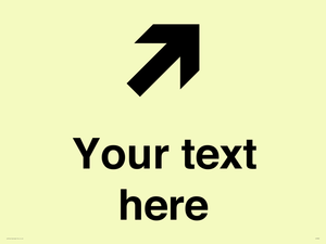 IV7085: Custom Directional signage arrow up right