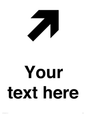 IV7085: Custom Directional signage arrow up right