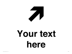 IV7085: Custom Directional signage arrow up right