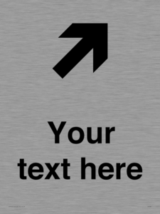 IV7085: Custom Directional signage arrow up right