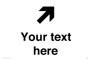 IV7085: Custom Directional signage arrow up right