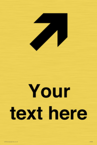 IV7085: Custom Directional signage arrow up right