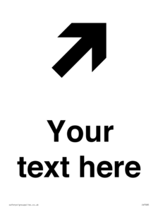 IV7085: Custom Directional signage arrow up right