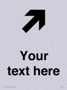 IV7085: Custom Directional signage arrow up right