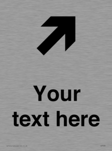 IV7085: Custom Directional signage arrow up right