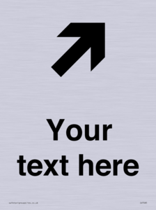 IV7085: Custom Directional signage arrow up right