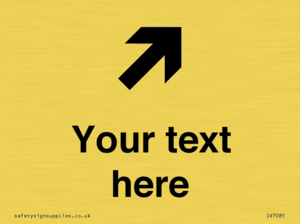 IV7085: Custom Directional signage arrow up right