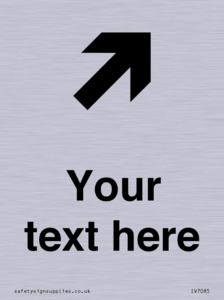 IV7085: Custom Directional signage arrow up right