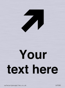 IV7085: Custom Directional signage arrow up right