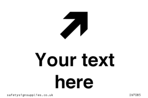 IV7085: Custom Directional signage arrow up right