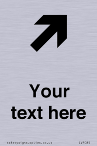 IV7085: Custom Directional signage arrow up right