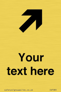IV7085: Custom Directional signage arrow up right