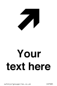 IV7085: Custom Directional signage arrow up right