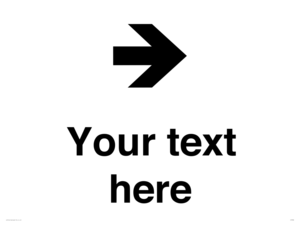 IV7086: Custom Directional signage arrow right