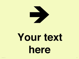 IV7086: Custom Directional signage arrow right