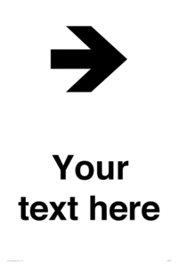 IV7086: Custom Directional signage arrow right