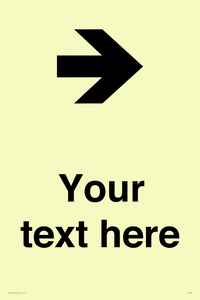 IV7086: Custom Directional signage arrow right