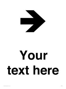 IV7086: Custom Directional signage arrow right