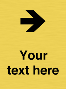 IV7086: Custom Directional signage arrow right