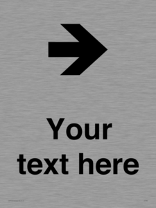 IV7086: Custom Directional signage arrow right