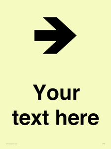 IV7086: Custom Directional signage arrow right