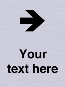 IV7086: Custom Directional signage arrow right