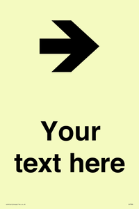 IV7086: Custom Directional signage arrow right