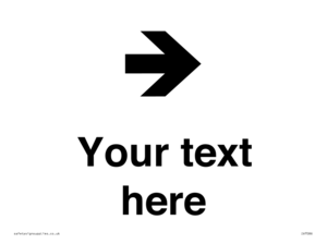 IV7086: Custom Directional signage arrow right