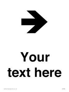 IV7086: Custom Directional signage arrow right