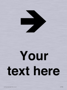 IV7086: Custom Directional signage arrow right