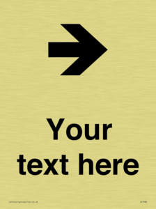 IV7086: Custom Directional signage arrow right